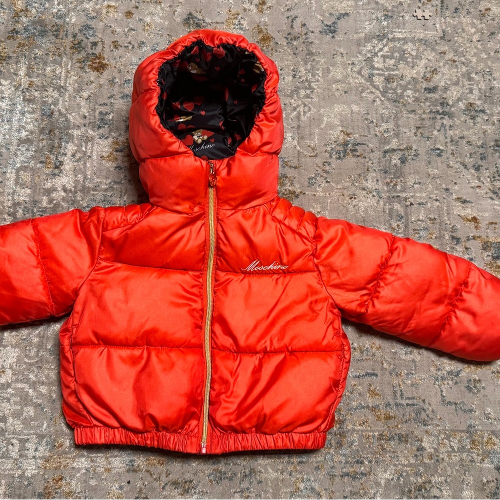 Moschino Kids Red Puffer Jacket
